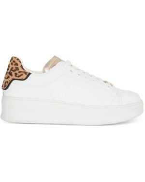 Gaelle Paris Logo-Plaque Trainers - White