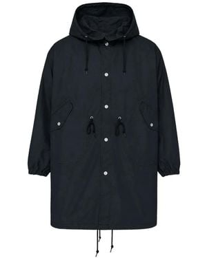 Comme des Garçons Hooded Drawstring Parka - Blue