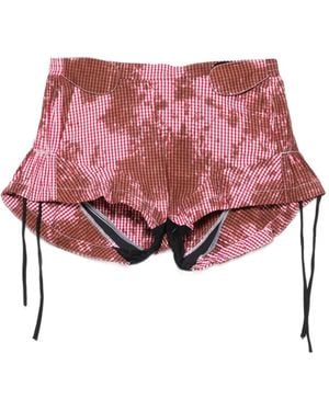 OTTOLINGER Picnic Raider Gingham-Print Shorts - Red