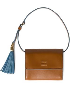 Miu Miu Portafoglio Con Nappa - Marrone