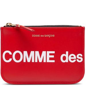 Comme des Garçons Logo-Print Wallet - Red