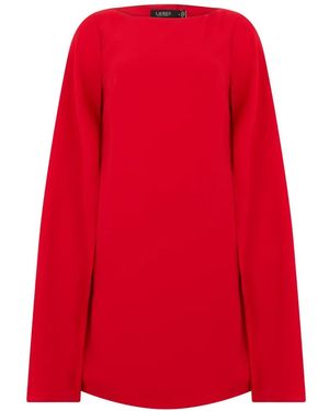 Ralph Lauren Vestido Con Cuello Redondo - Rojo