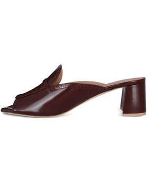 Malone Souliers Bellamy スクエアトゥ サンダル - ブラウン