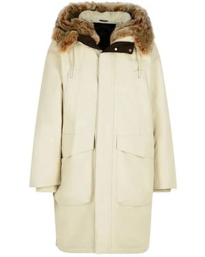 Moose Knuckles 'Dawson' Cream Cotton Blend Parka - Natural