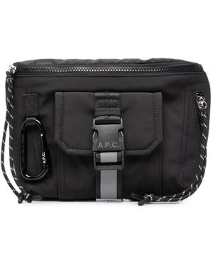 A.P.C. Buckle-Fastening Belt Bag - Black