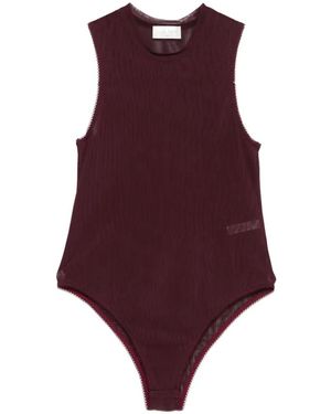 forte_forte Scalloped Bodysuit - Purple