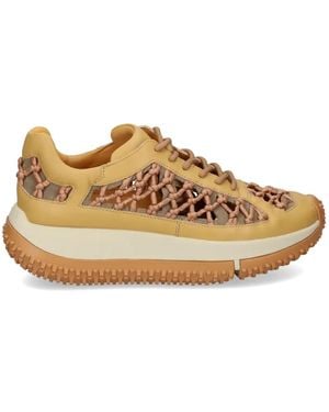 4Ccccees Kapok Link Lattice-Detail Trainers - Natural