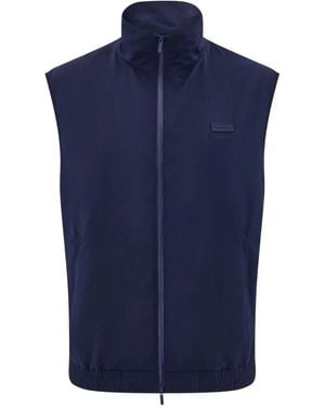Ferragamo Sporty Zip Drawstring Gilet - Blue