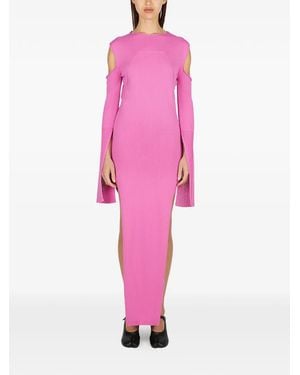 Rick Owens Cape-Sleeves Maxi Dress - Pink