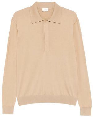 Saint Laurent Button-Up Polo Shirt - Natural