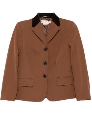 Marni Blazer Con Bottoni - Marrone