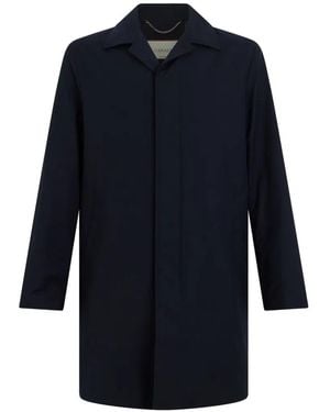 Canali Concealed-Fastening Coat - Blue