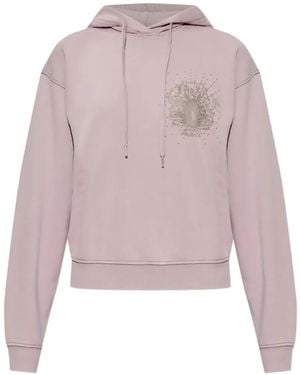 DIESEL F-Phoeny Graphic-Print Rhinestone-Embellished Hoodie - Pink