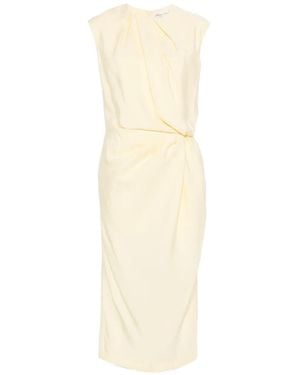 Phisique Du Role Draped-Design Midi Dress - White