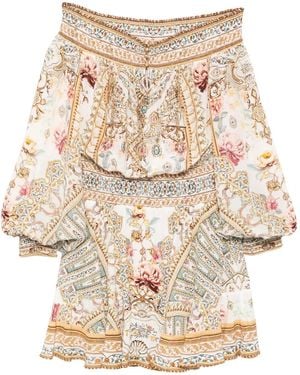 CAMILLA Ottoman Dynasty Mini Dress - Natural