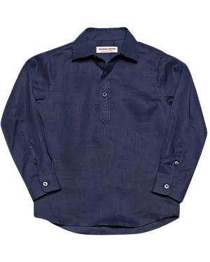 Orlebar Brown Rhys Linen Shirt - Blue