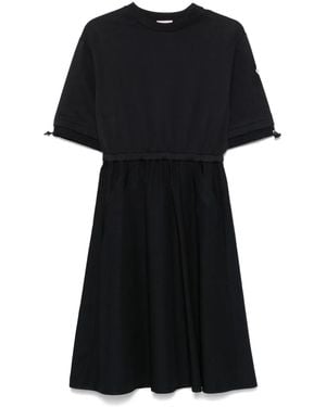Moncler Midikleid mit Kontrasteinsatz - Schwarz