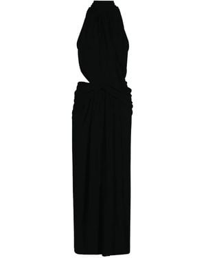 Johanna Ortiz Retro Drape Maxi Dress - Black