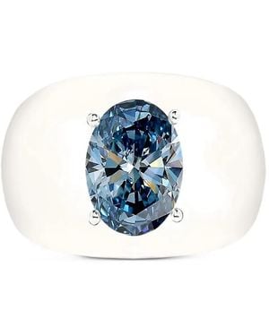 SOLO for Diamonds Bague Ornée De Diamants Taille Ovale - Blue