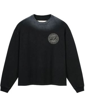 ROUGH グラフィック ロングtシャツ - ブラック