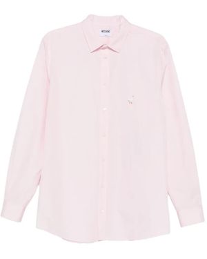 Moschino Hemd Mit Logo-Stickerei - Pink