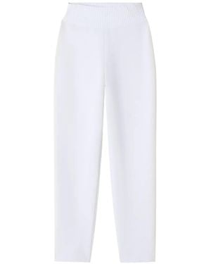 Lanvin Ribbed-Waistband Trousers - White