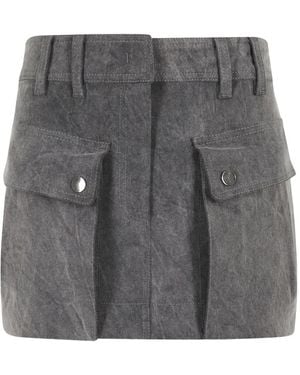 ANDAMANE Xandra pocket mini skirt - Gris
