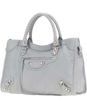 Balenciaga Le City Leather Tote Bag - Grey