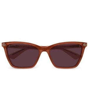 Gucci Double G Cat-Eye Sunglasses - Purple