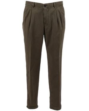 Incotex Pleated-Front Tapered Trousers - Grey