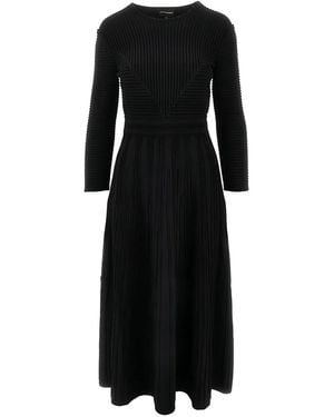 Emporio Armani リブ ドレス - ブラック