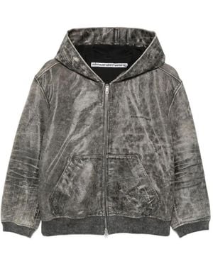 Alexander Wang Hooded Zip-Up Jacket - Grey