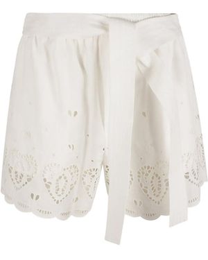 Stella McCartney Heart-Patterned Shorts - White
