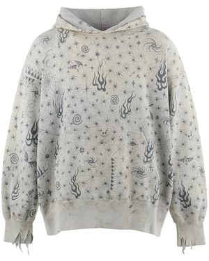 SAINT Mxxxxxx Dr.Woo Graphic-Print Hoodie - Grey