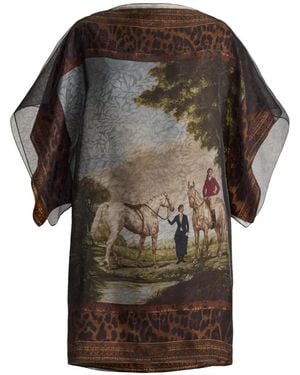 Ralph Lauren Orianne Minikleid Mit Leopardenmuster - Grau