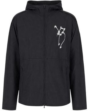 adidas Graphic-Print Hooded Jacket - Black