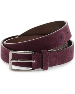 Corneliani Reversible Suede Belt - Purple