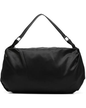 discord Yohji Yamamoto Logo-Patch Gathered Shoulder Bag - Black