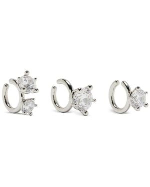 Panconesi Lot De Trois Bijoux D'Oreilles Constellation - Blanc