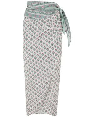 MC2 Saint Barth Oasi Floral-Print Pareo - White
