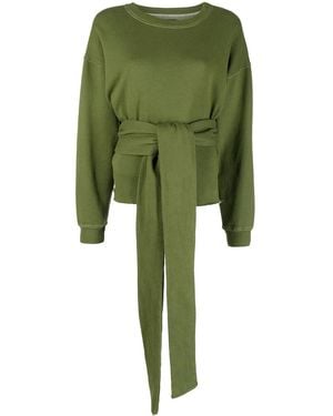 LA DETRESSE Tied-Waist Jumper - Green