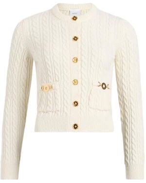Patou Cardigan En Maille Torsadée À Boutonnière - Neutre