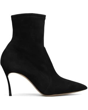 Casadei Pointed-Toe Ankle Boots - Black