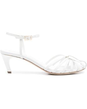 Semicouture 65Mm Caged Sandals - White