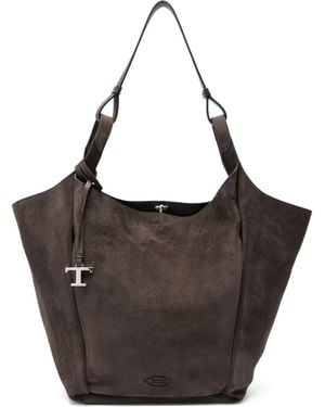 Tod's Bolso shopper de ante - Negro