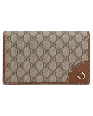 Gucci Gg Monogram Shoulder Bag - Grey