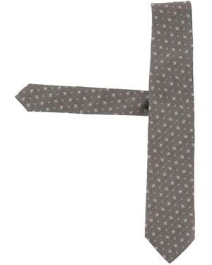 BOSS One Patterned Silk-Jacquard Tie - White
