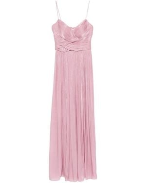 Costarellos Robe Longue Sireen À Design Plissé - Pink