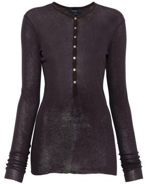 Soeur Isabella Button-Up T-Shirt - Purple
