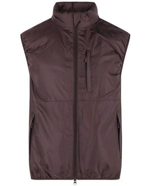 Aspesi Padded High-Collar Gilet - Purple